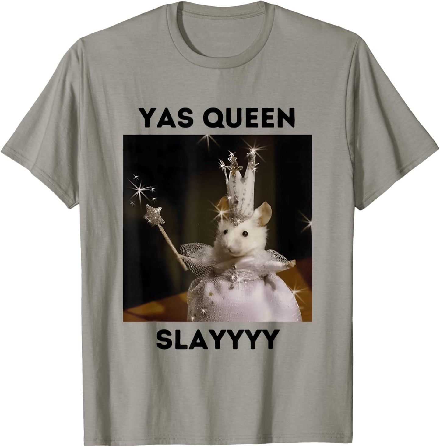 Yas Queen Slay Funny Meme Sarcastic Costume T-Shirt - T-Shirt | Sand