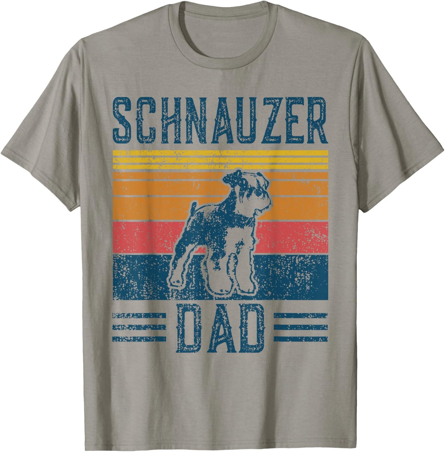Dog | Schnauzer Pinscher Papa - Vintage Schnauzer Papa Women Girls Kids T-Shirt - T-Shirt | Sand