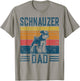 Dog | Schnauzer Pinscher Papa - Vintage Schnauzer Papa Women Girls Kids T-Shirt - T-Shirt | Sand