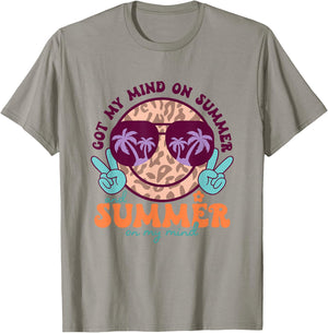Got My Mind On Summer Teacher Life Funny Summer Teacher T-Shirt - T-Shirt | Sand