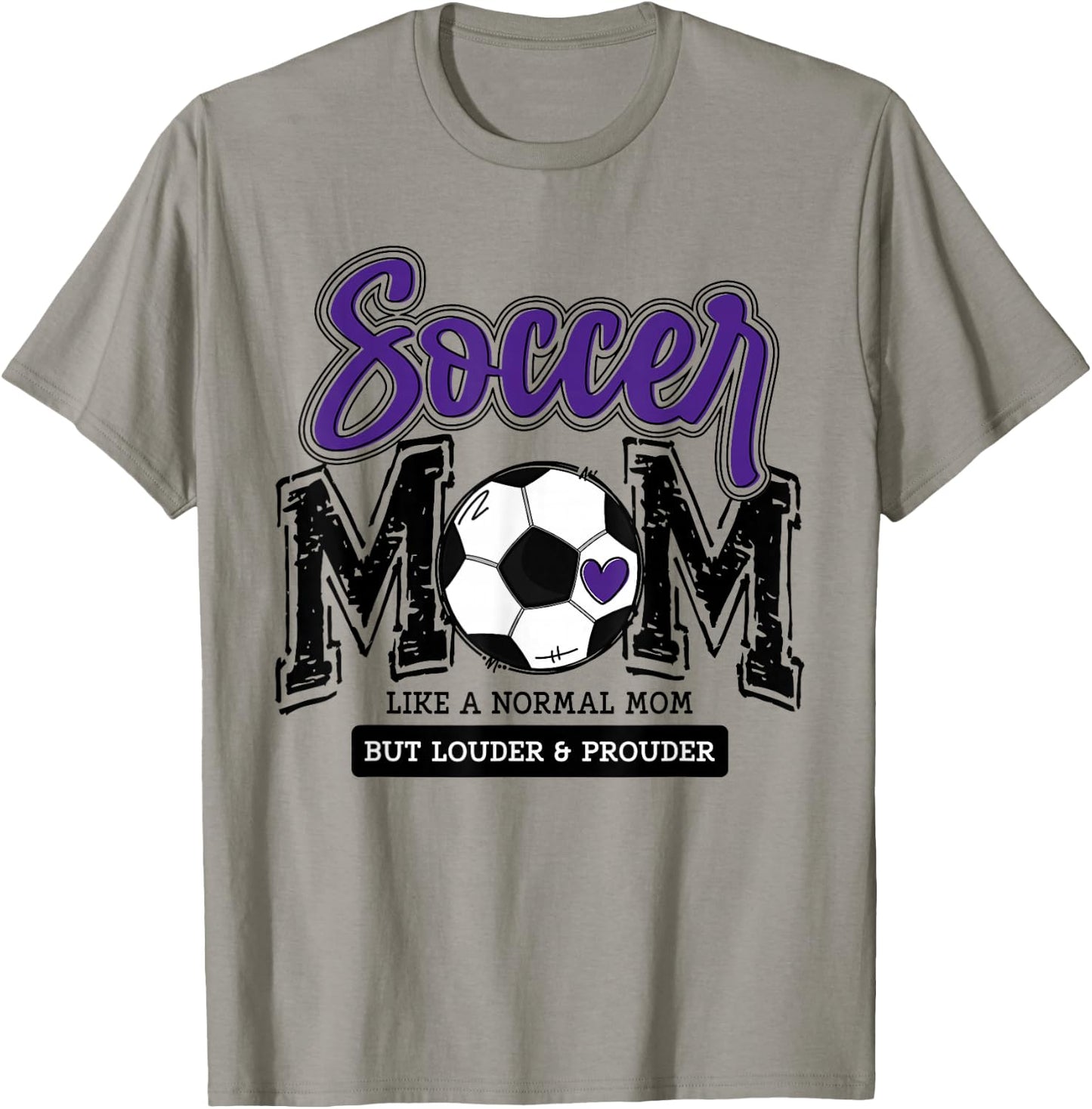 Soccer Mom Purple Soccer Player Calls Me Mama Soccer Team T-Shirt - T-Shirt | Sand