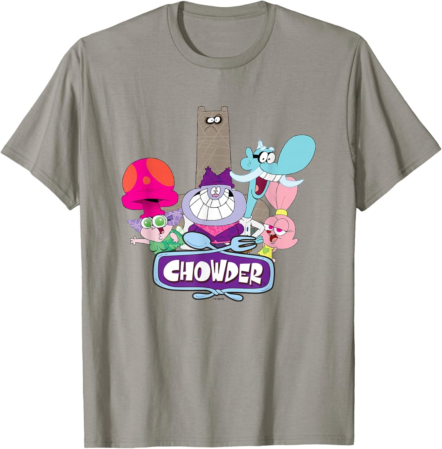 Chowder Main Characters Group Shot Logo T-Shirt - T-Shirt | Sand