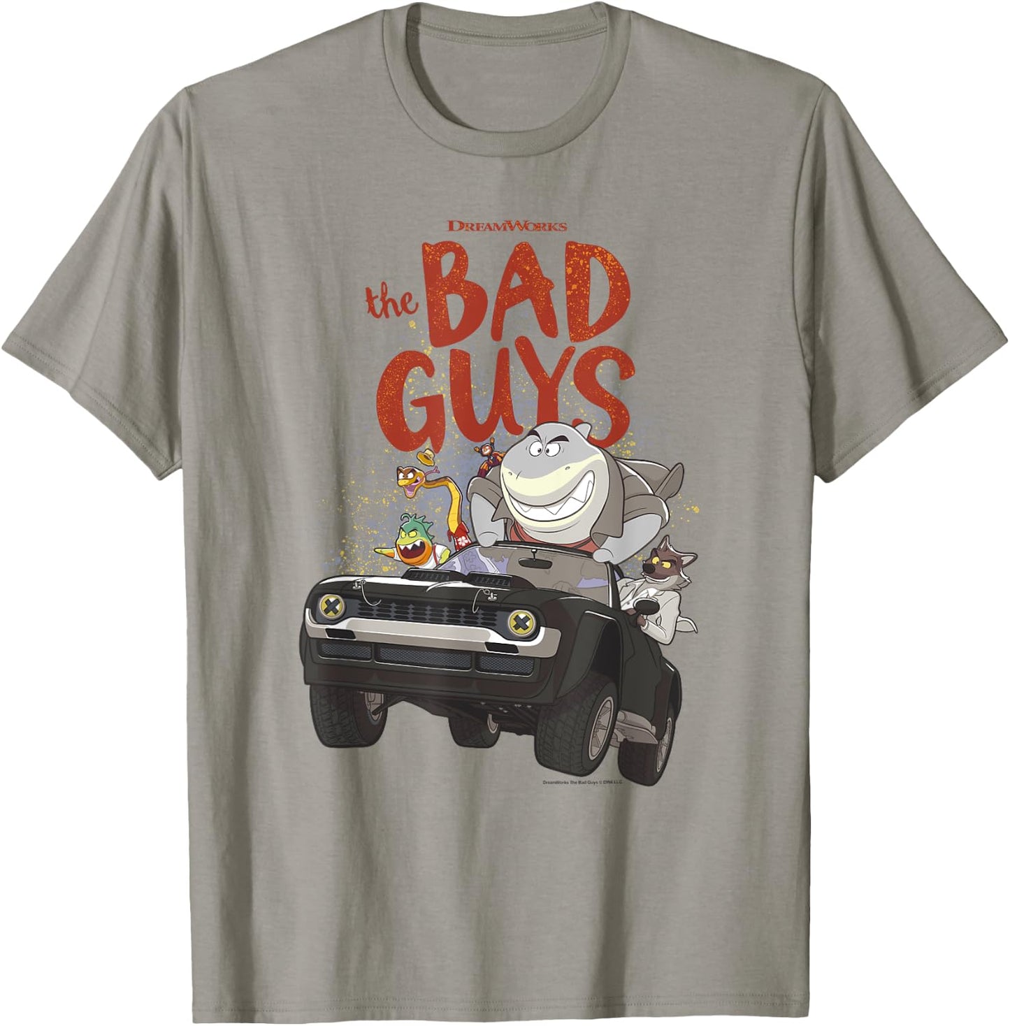 The Bad Guys Group Getaway Vehicle Poster T-Shirt - T-Shirt | Sand
