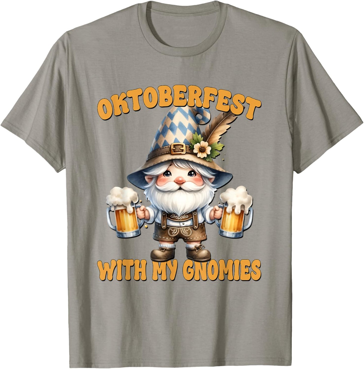 German Gnome Large Beer Mugs With Handle For Octoberfest T-Shirt - T-Shirt | Sand