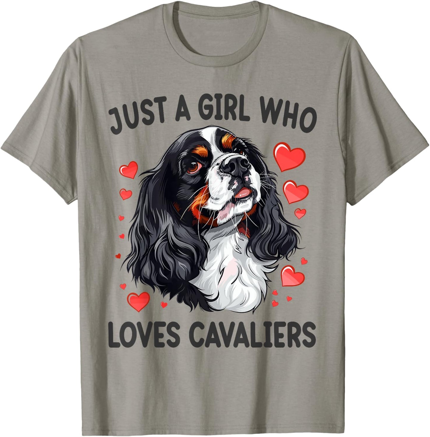 Just a Girl Who Loves Cavaliers King Charles Spaniel Dog T-Shirt - T-Shirt | Sand