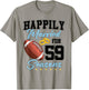 59th Wedding Anniversary Football Couples 59 Years Marriage T-Shirt - T-Shirt | Sand
