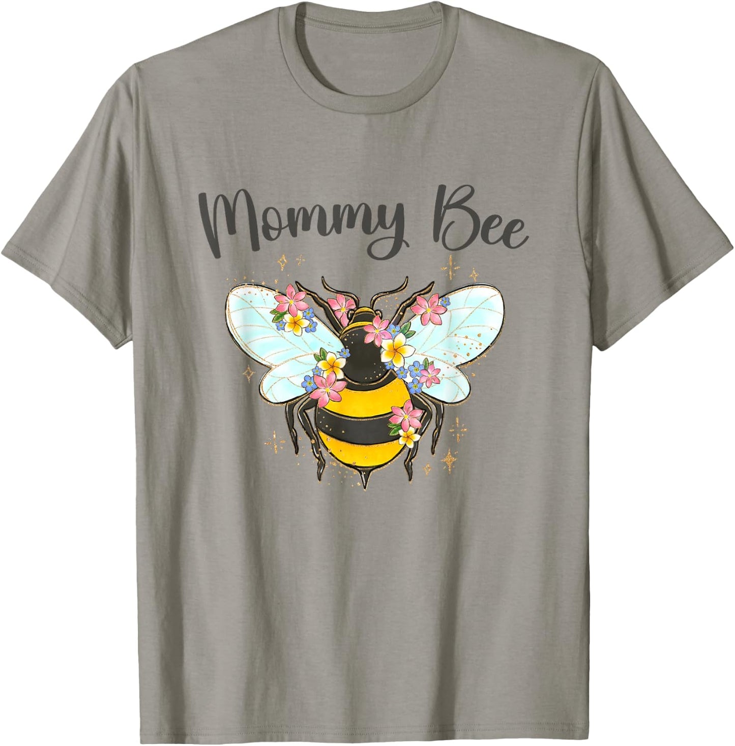 Mommy Bee Funny Bumble Bee Mother's Day Mom Mama Grandma T-Shirt - T-Shirt | Sand