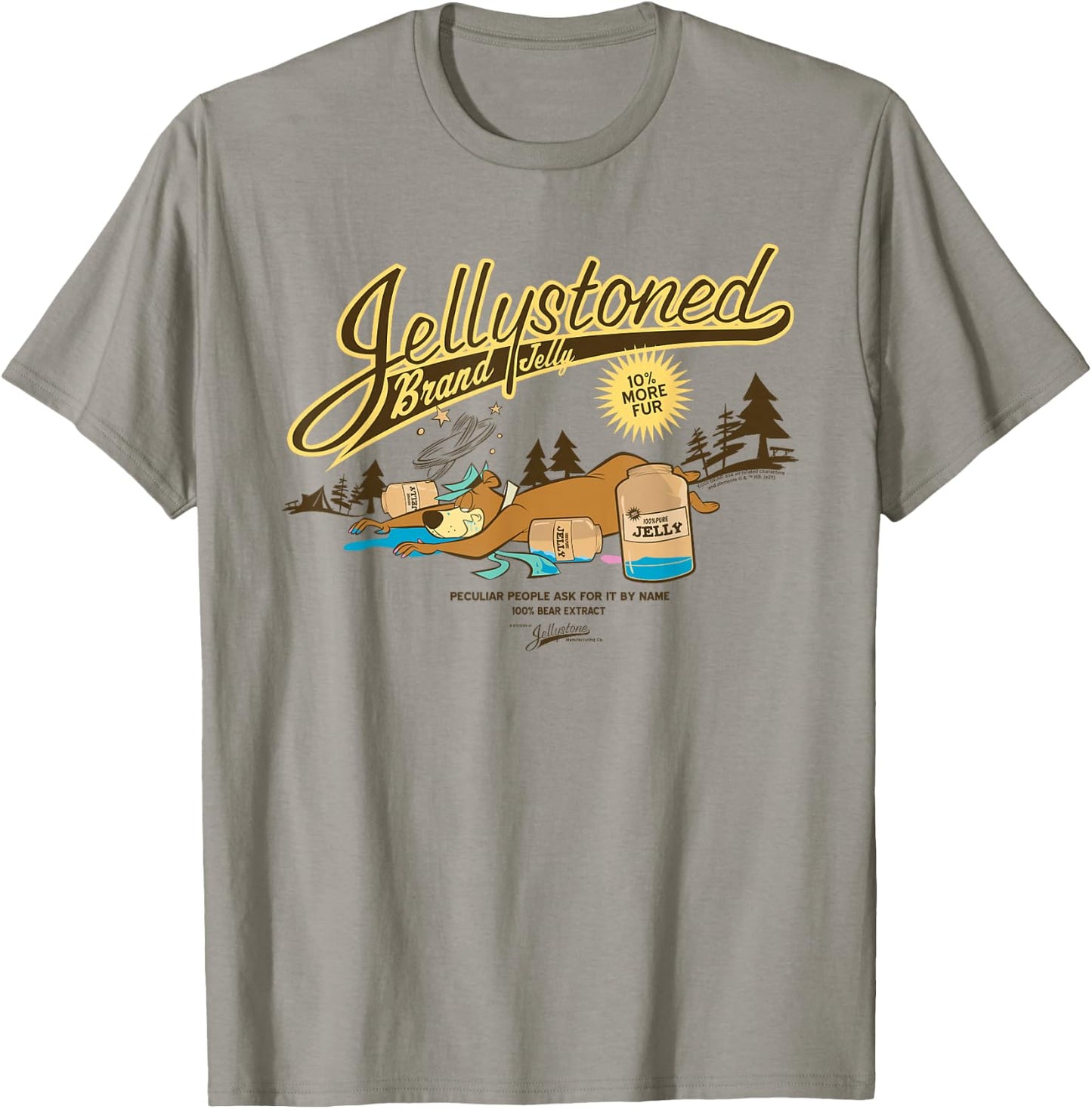 Yogi Bear Jellystoned Brand Jelly T-Shirt - T-Shirt | Sand