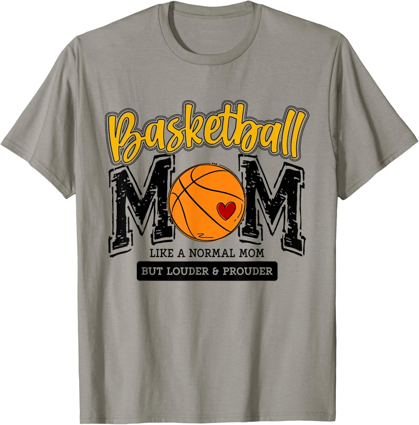 Basketball Mama Yellow Game Day Basket Mom Senior Team 2025 T-Shirt - T-Shirt | Sand