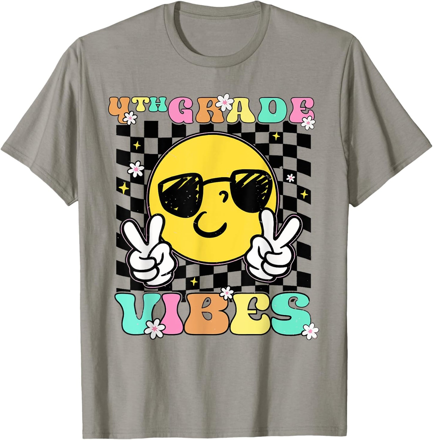 Girls 4th Grade Vibes Back To School Fourth Grade T-Shirt - T-Shirt | Sand