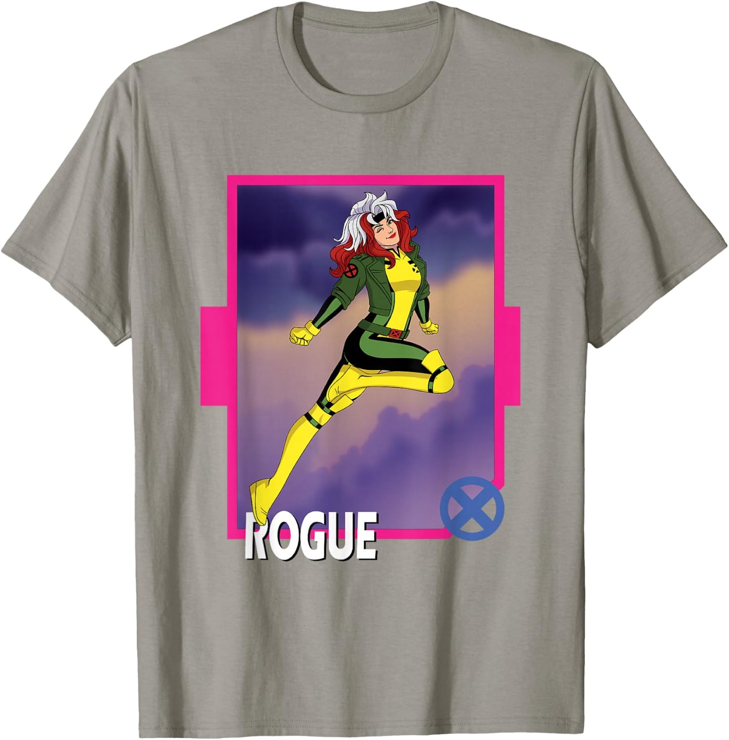 Marvel X-Men '97 Classic Rogue Vintage Super Hero Card T-Shirt - T-Shirt | Sand