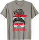 Singaporean Girl Messy bun Kids Women Singapore flag Vintage T-Shirt - T-Shirt | Sand