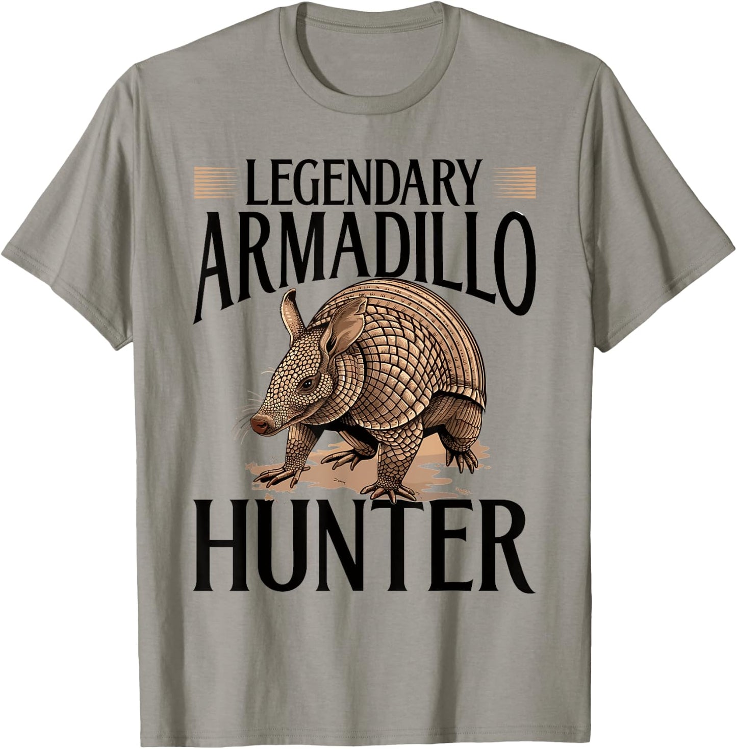 Funny Armadillo Animal Legendary Armadillo Hunter T-Shirt - T-Shirt | Sand