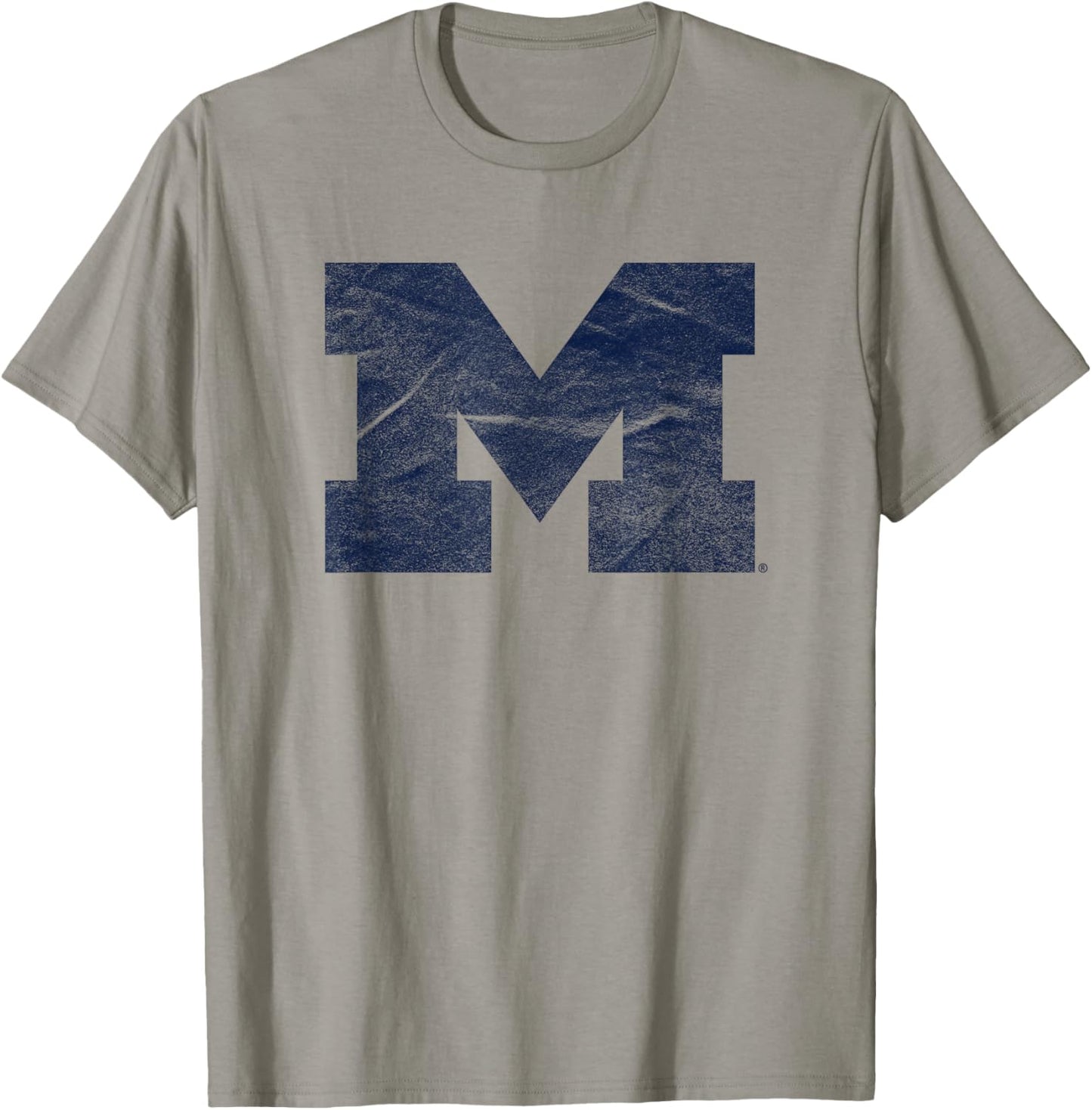 University of Michigan Wolverines U of M Distressed Primary T-Shirt - T-Shirt | Sand