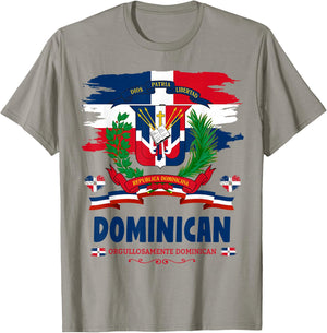 Coat of Arms Republica Dominicana For Kids & Dominican Flag T-Shirt - T-Shirt | Sand