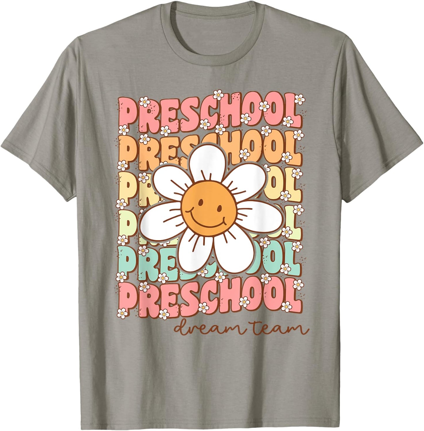 Preschool Dream Team Pre-K Teacher Back To School T-Shirt - T-Shirt | Sand