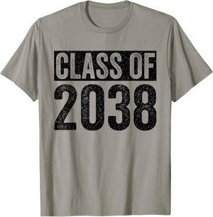 Class of 2038 Grow With Me Graduation First Day of School T-Shirt - T-Shirt | Sand