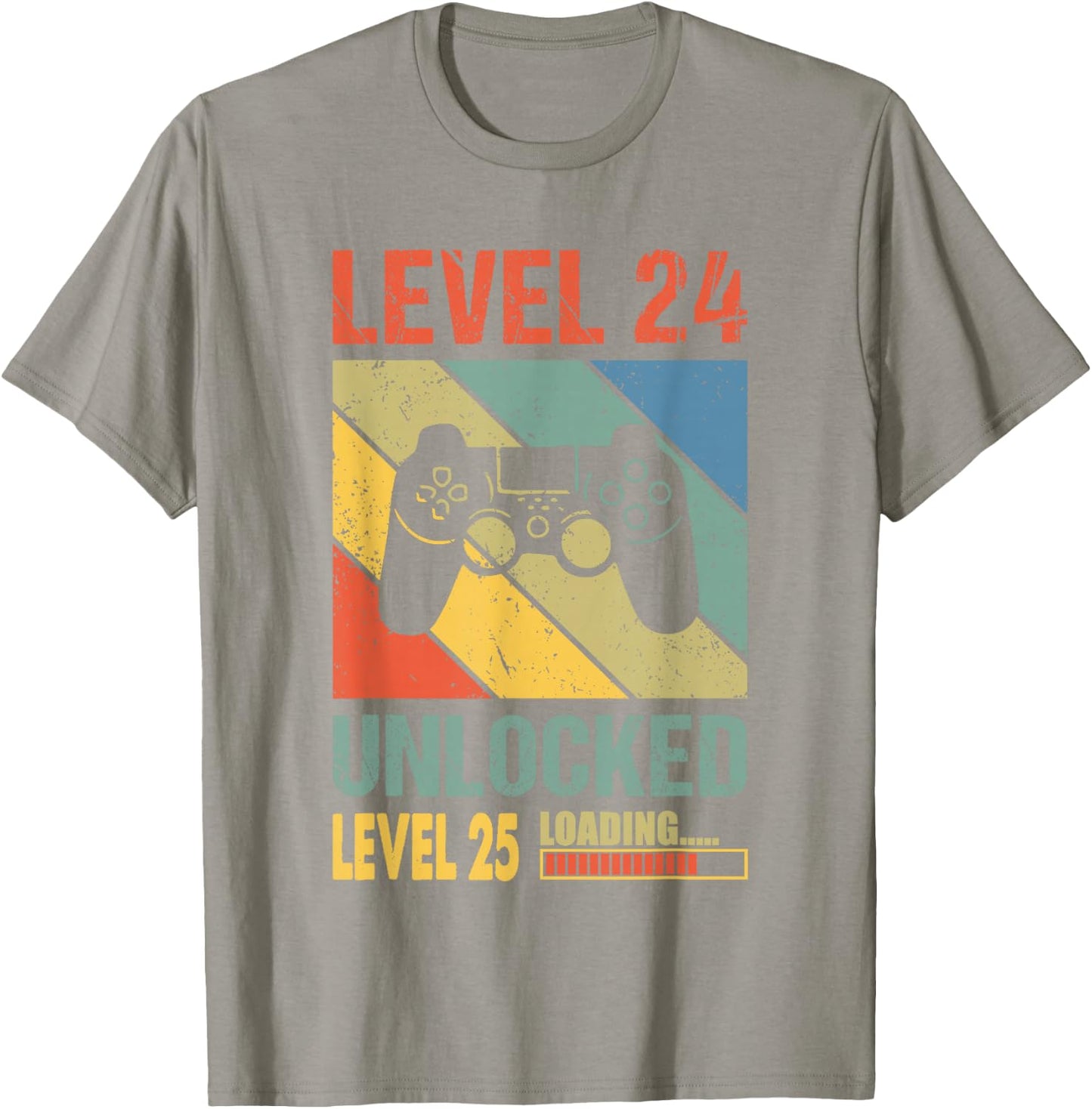 24th Birthday Gamer Girl Level 24 Unlocked Level 25 Loading T-Shirt - T-Shirt | Sand