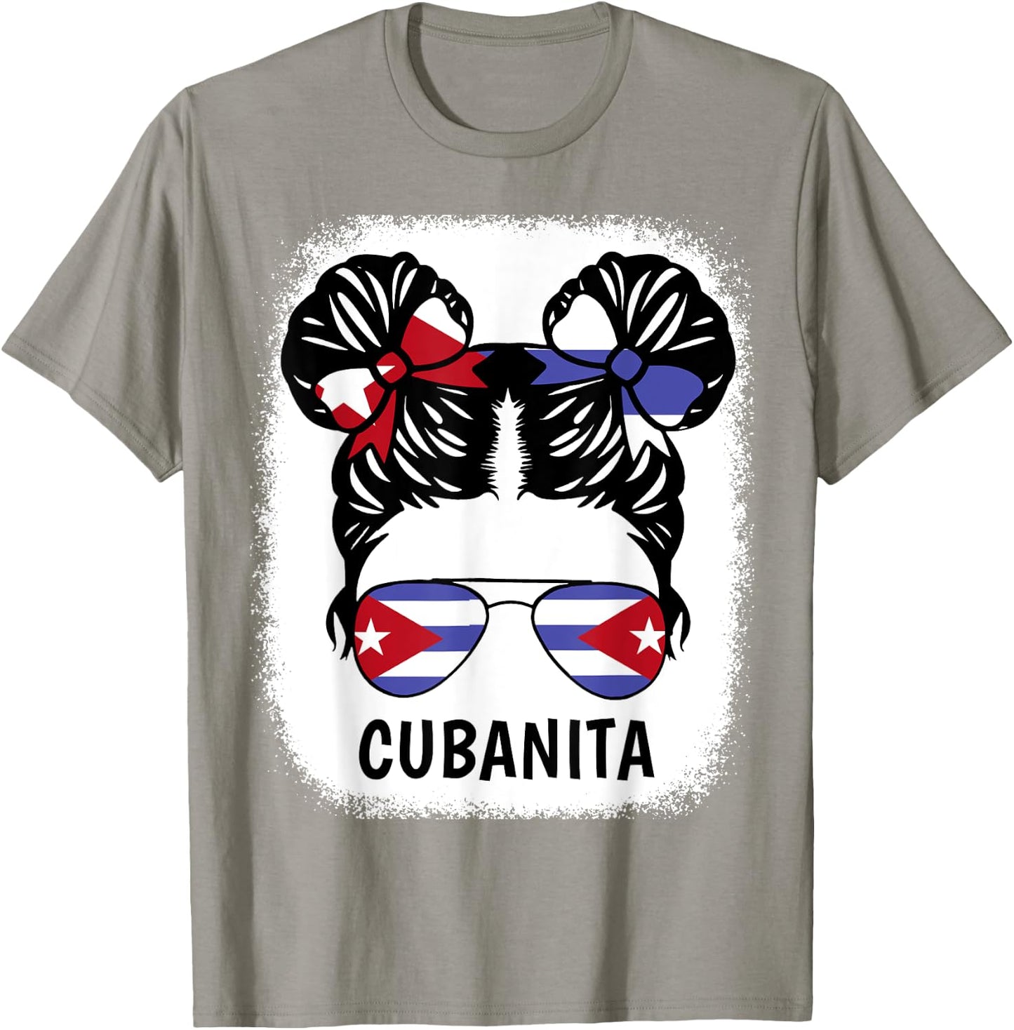 Cubanita Shirt Girl Cuba Flag Cuban Women Hispanic Heritage T-Shirt - T-Shirt | Sand