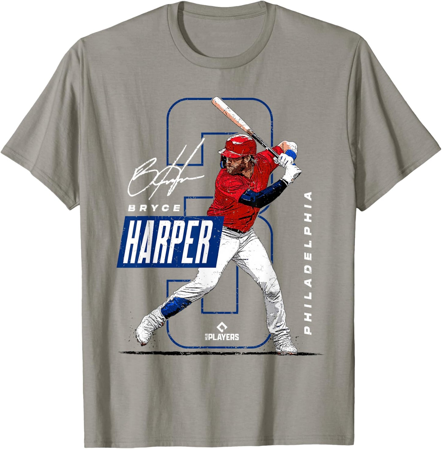 Bryce Harper | Philadelphia MLB Players | MLBHARP3004 T-Shirt - T-Shirt | Sand