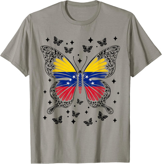Venezuelan Butterfly Venezuela T-Shirt - T-Shirt | Sand