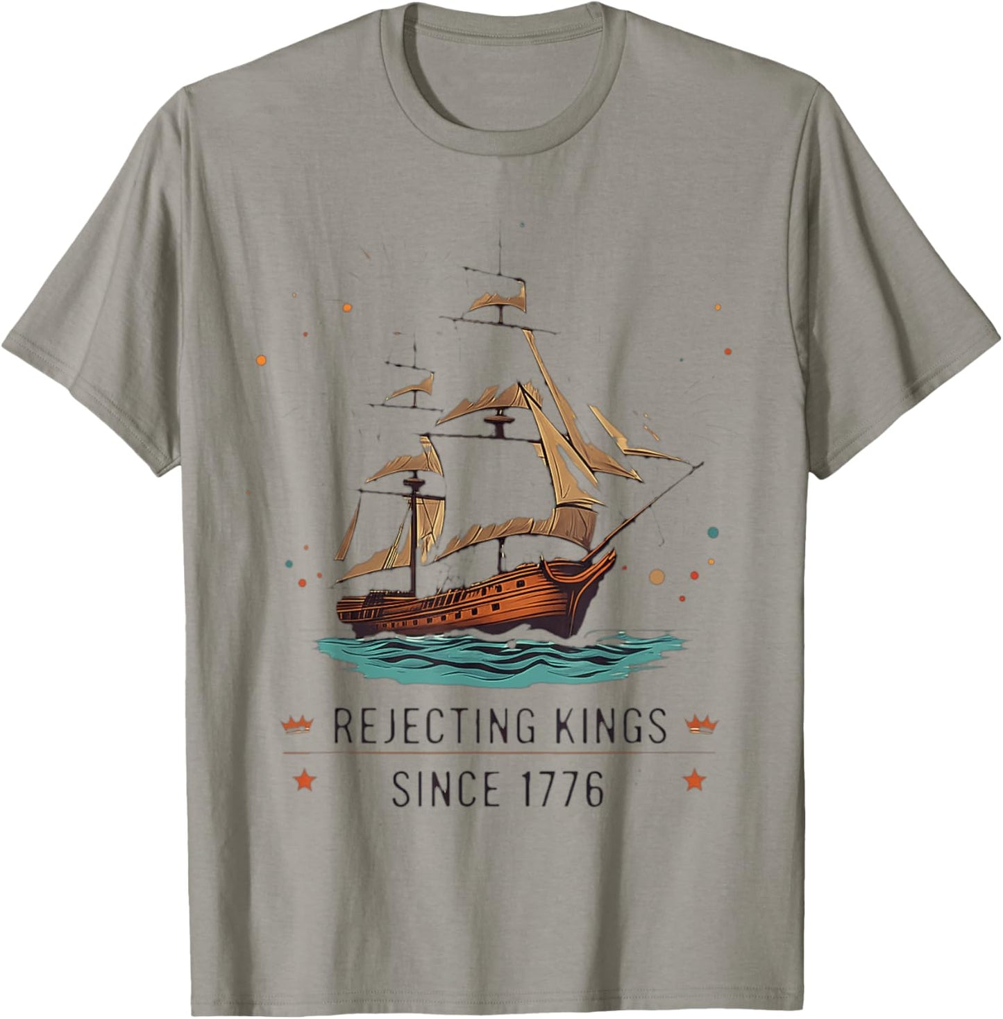 Rejecting Since 1776 American Flag USA 4th Of July T-Shirt - T-Shirt | Sand