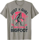 Bigfoot Just A Girl Who Loves Sasquatch Funny Retro Vintage T-Shirt - T-Shirt | Sand