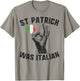St Patricks Was Italian Flag Italiano Hand Gesture Shamrock T-Shirt - T-Shirt | Sand