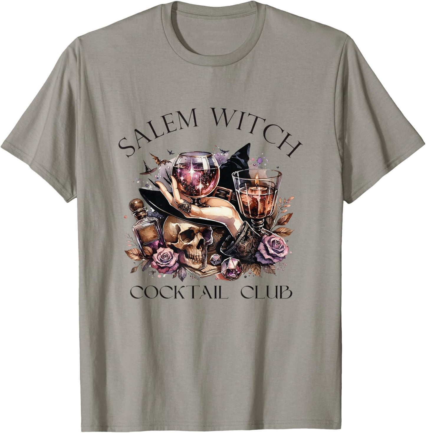 Salem Witch Cocktail Club Halloween Party Costume T-Shirt - T-Shirt | Sand