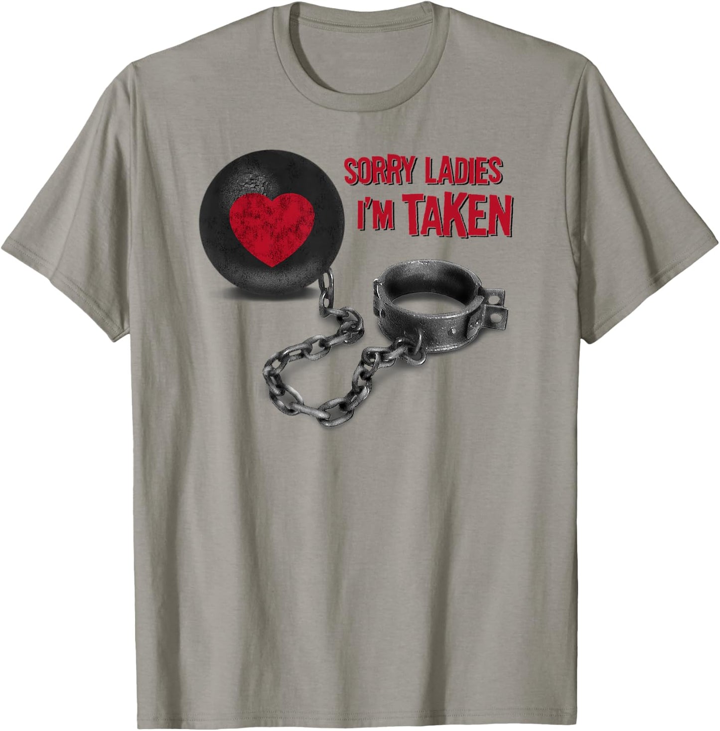 Valentine's Day - Ball and Chain T-Shirt - T-Shirt | Sand