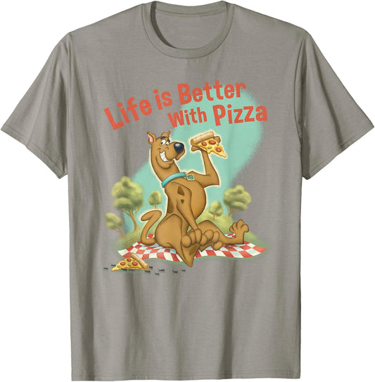 Scooby-Doo Life is Better with Pizza T-Shirt - T-Shirt | Sand