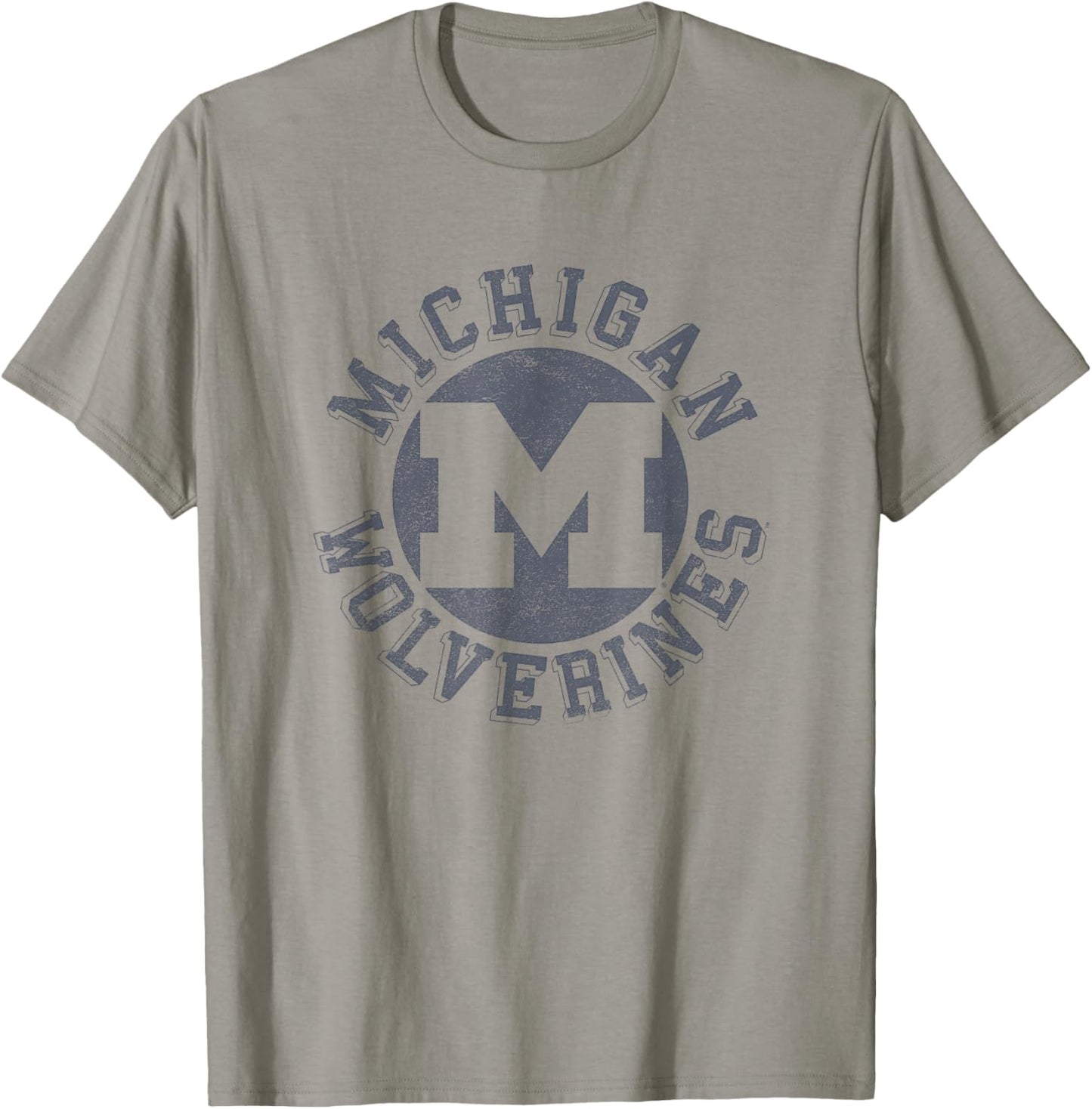 University of Michigan Wolverines U of M Classic Retro Stamp T-Shirt - T-Shirt | Sand