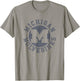 University of Michigan Wolverines U of M Classic Retro Stamp T-Shirt - T-Shirt | Sand
