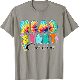 Back to School Headstart Crew School Head Start Tie dye T-Shirt - T-Shirt | Sand