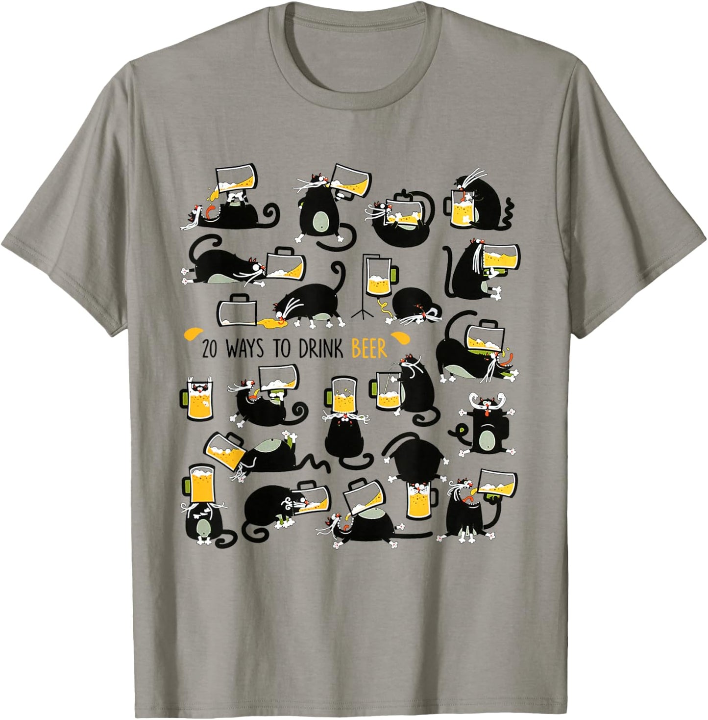 Cats Drink Beer Shirt 20 Ways To Drink Beer T-Shirt - T-Shirt | Sand