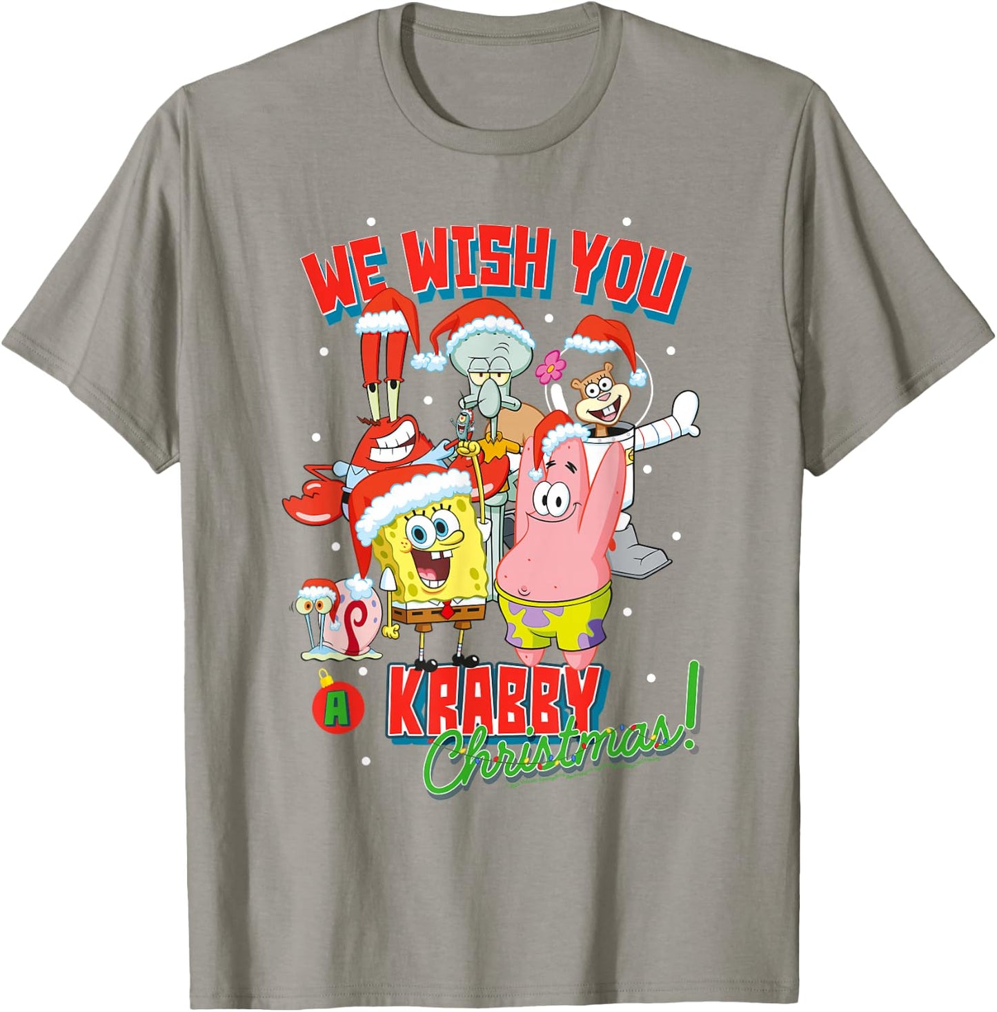 SpongeBob SquarePants Crabby Christmas T-Shirt - T-Shirt | Sand
