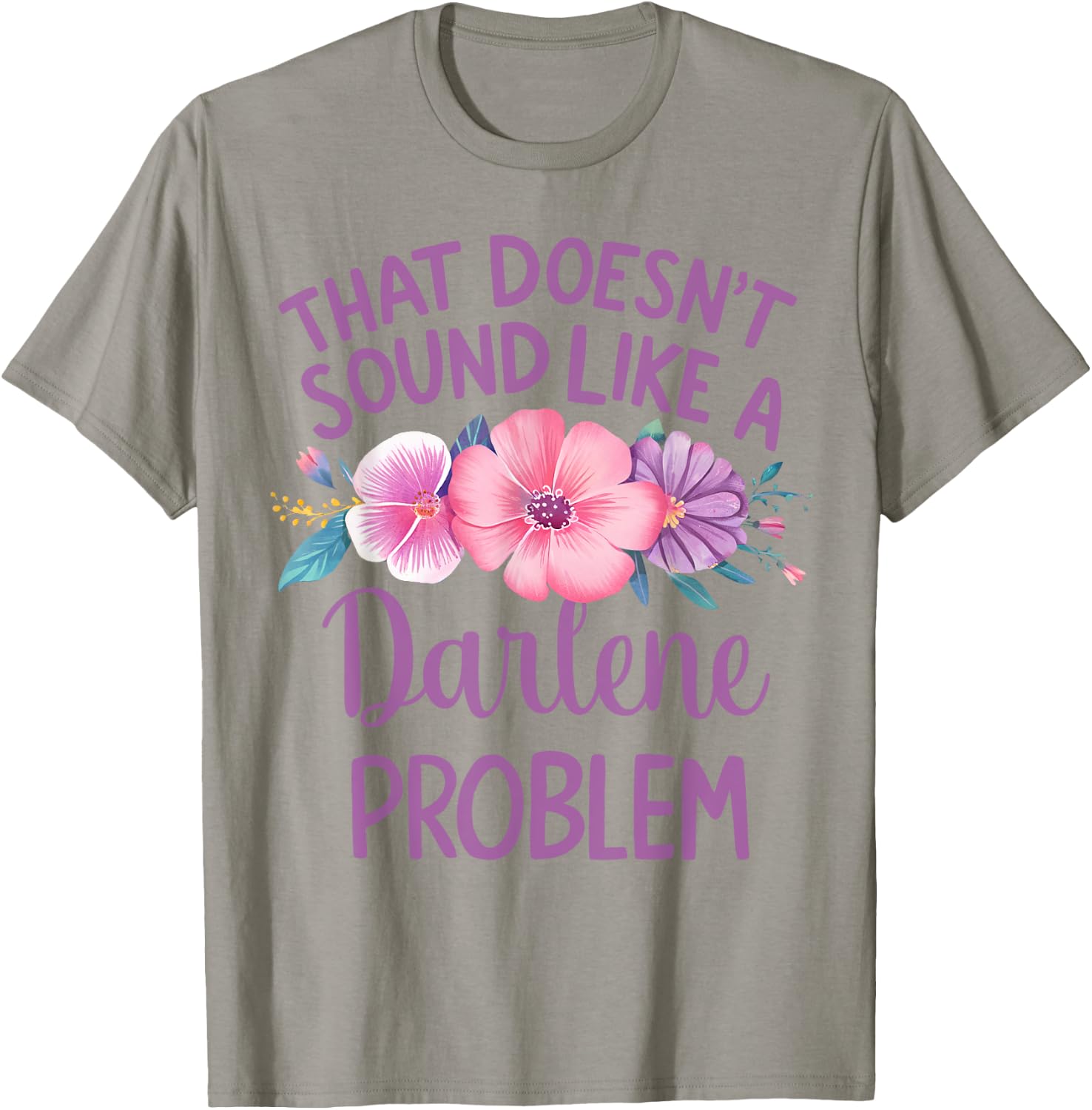 DARLENE Personalized Cute Flower Girls DARLENE Name T-Shirt - T-Shirt | Sand