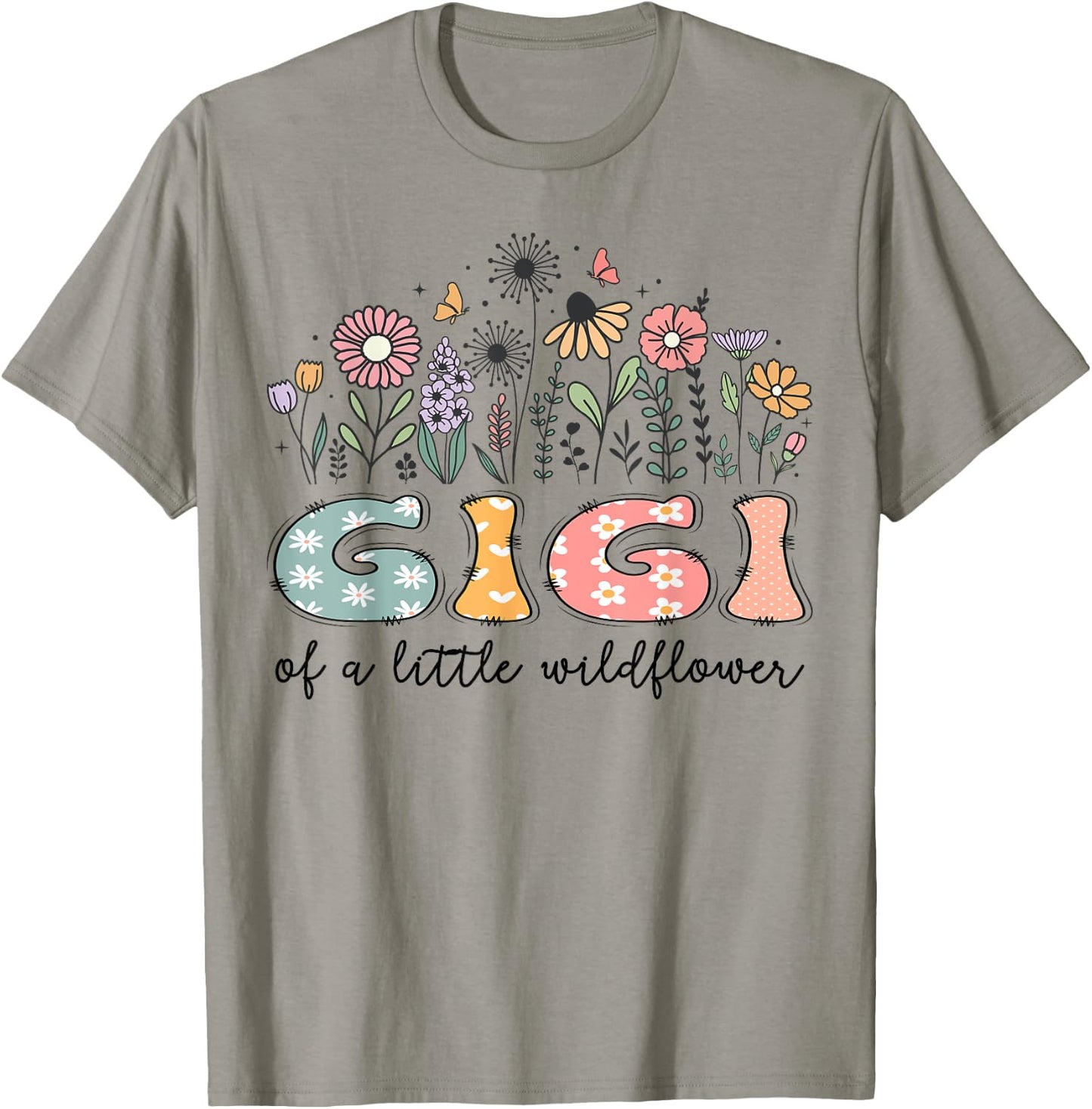 Gigi Of The Little Wildflower Baby Birthday Party T-Shirt - T-Shirt | Sand