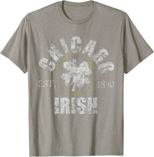 Vintage Chicago Irish St Patricks Day Chirish Men Women T-Shirt - T-Shirt | Sand
