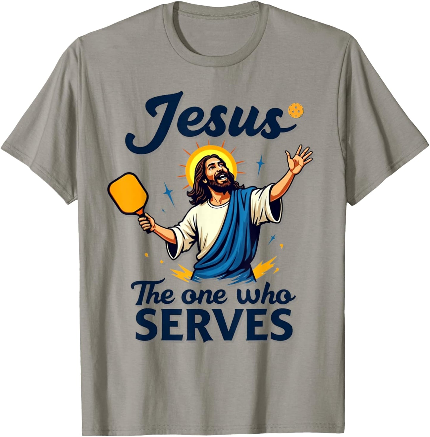 PIckleball Jesus - The Ultimate Serve T-Shirt - T-Shirt | Sand