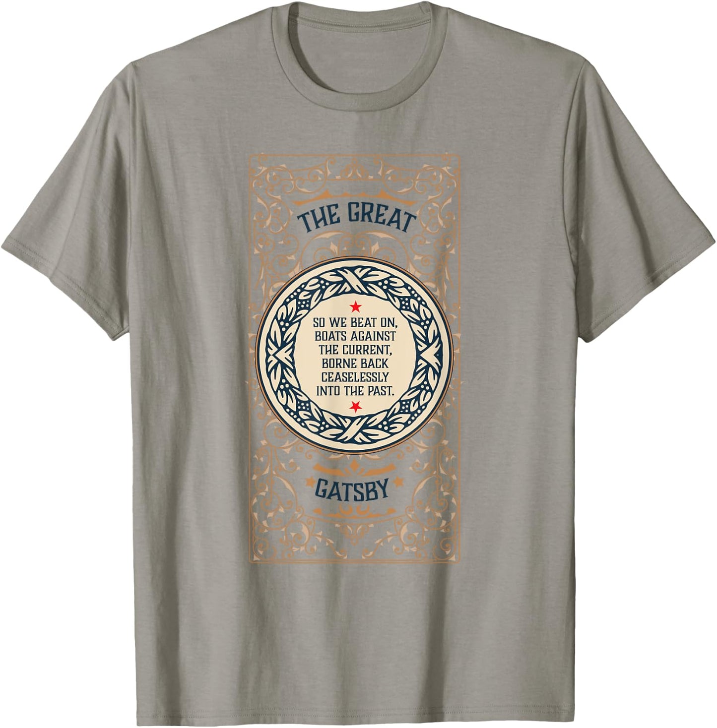 Great Gatsby Bookish Gift Literature Teacher and Readers Men Women T-Shirt - T-Shirt | Sand