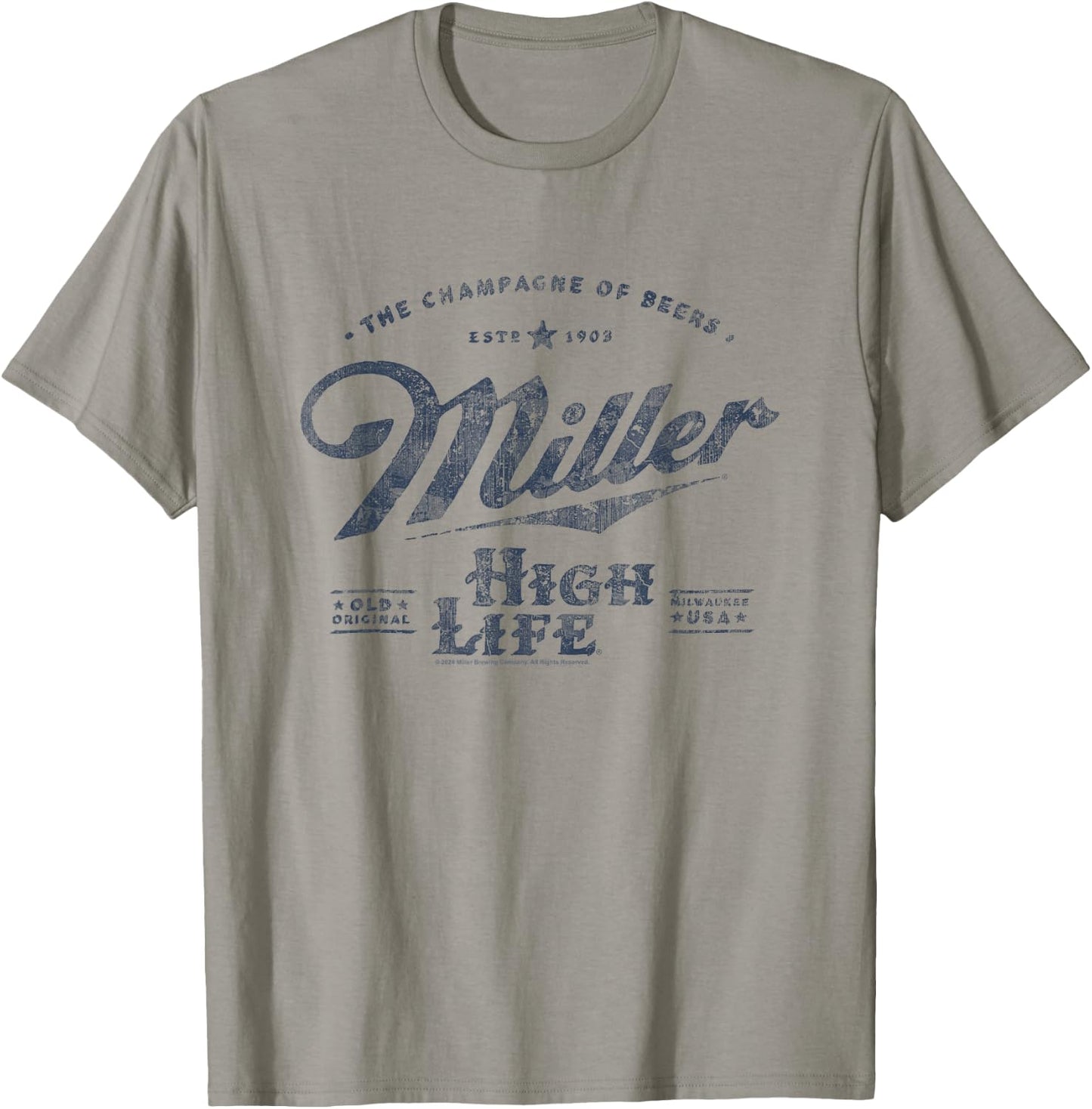 Miller High Life The Champagne Of Beers Est. 1903 Vintage T-Shirt - T-Shirt | Sand