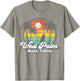 Vintage West Palm Florida Beach Surfing Retro 70's Surf Gift Men Women Girls Kids T-Shirt - T-Shirt | Sand