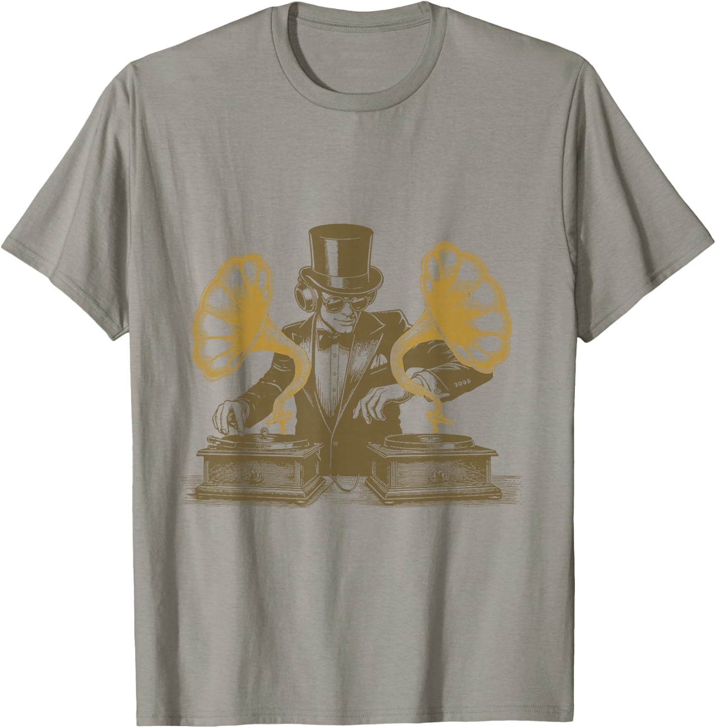 Gramophone Vinyl DJ Shirt Retro Vintage DJ - Drop The Beat T-Shirt - T-Shirt | Sand