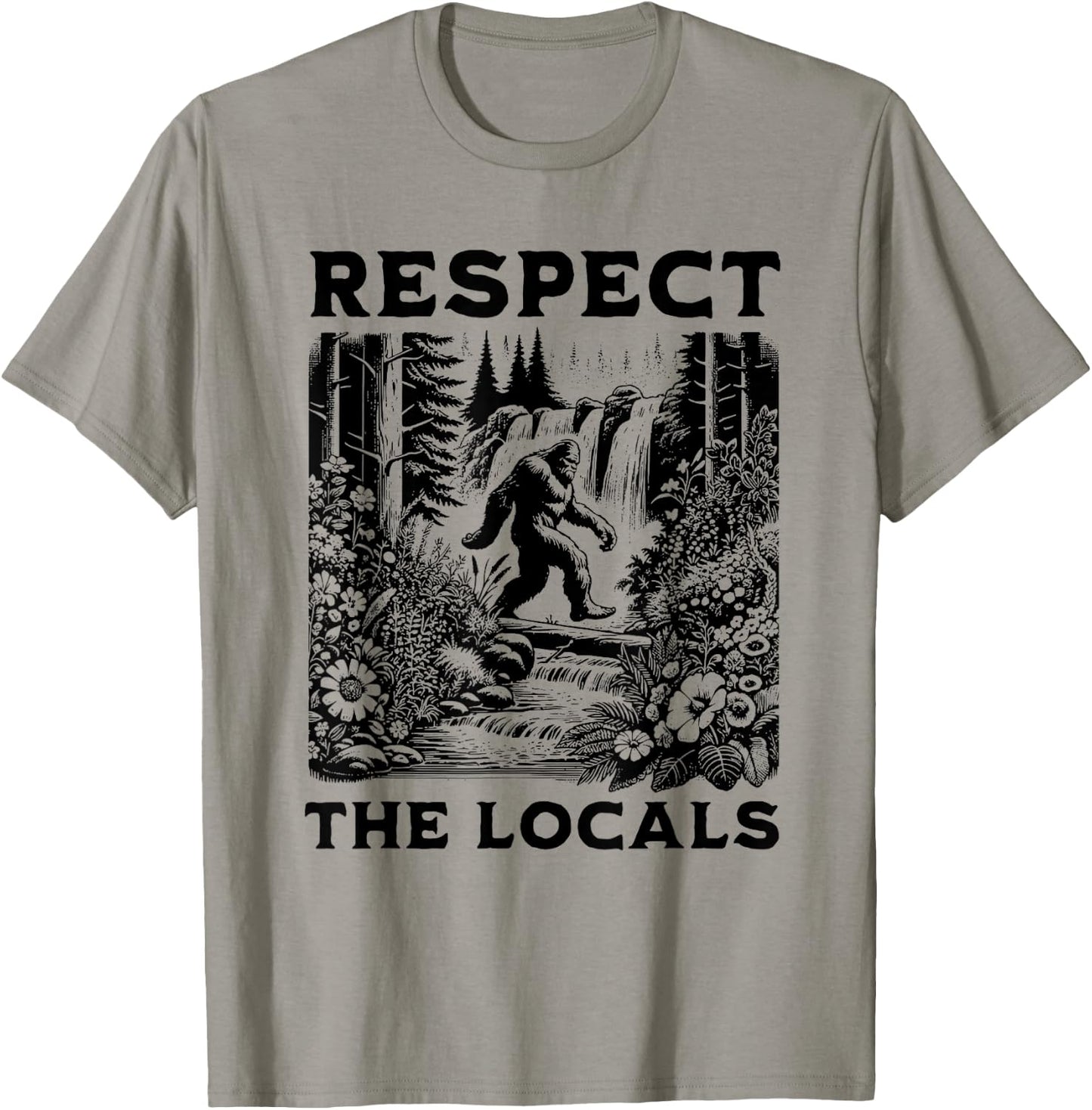 Respect the Locals Sasquatch T-Shirt - T-Shirt | Sand