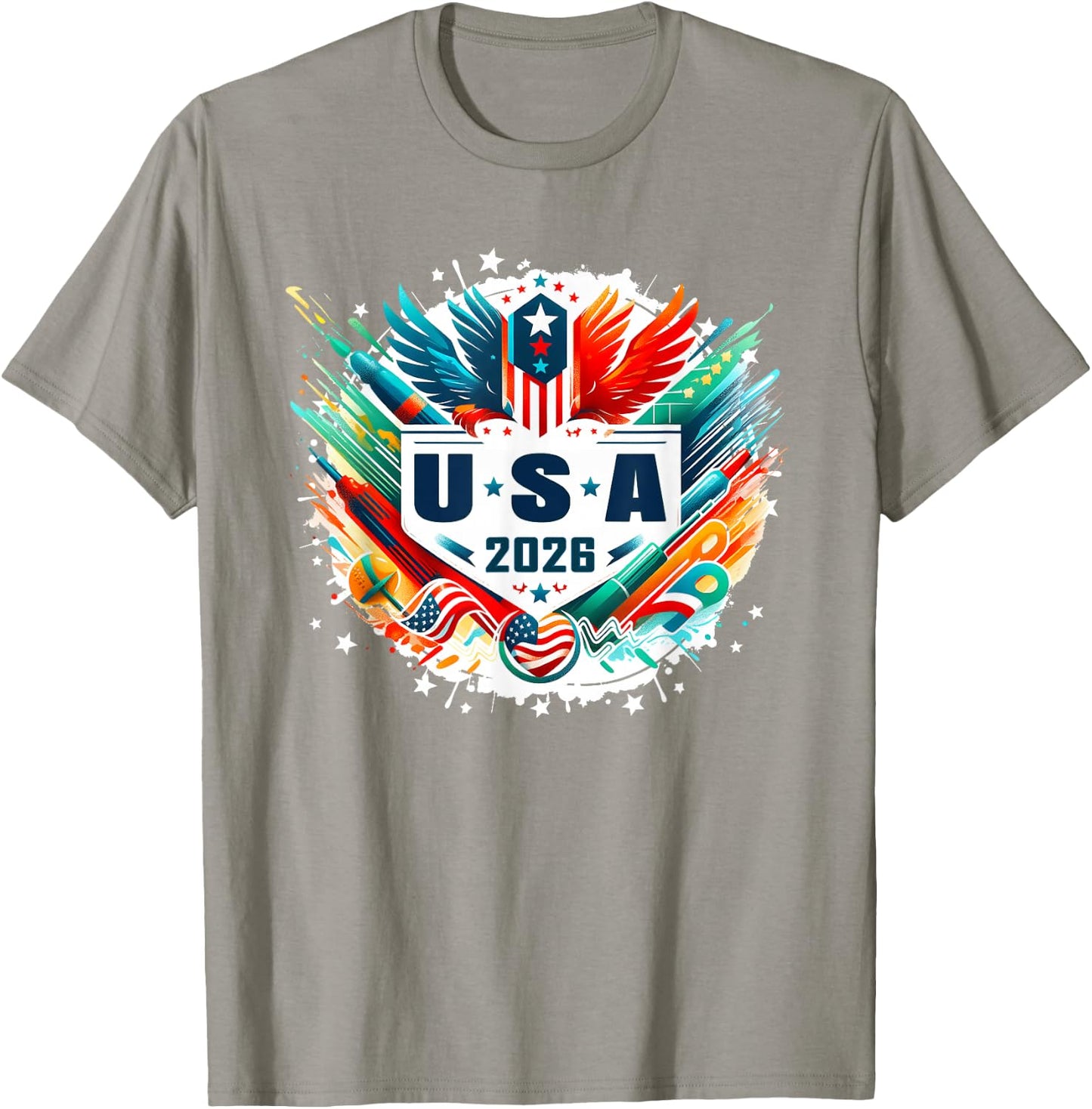 USA 2026 Go United States Sport USA Team 2026 USA T-Shirt - T-Shirt | Sand