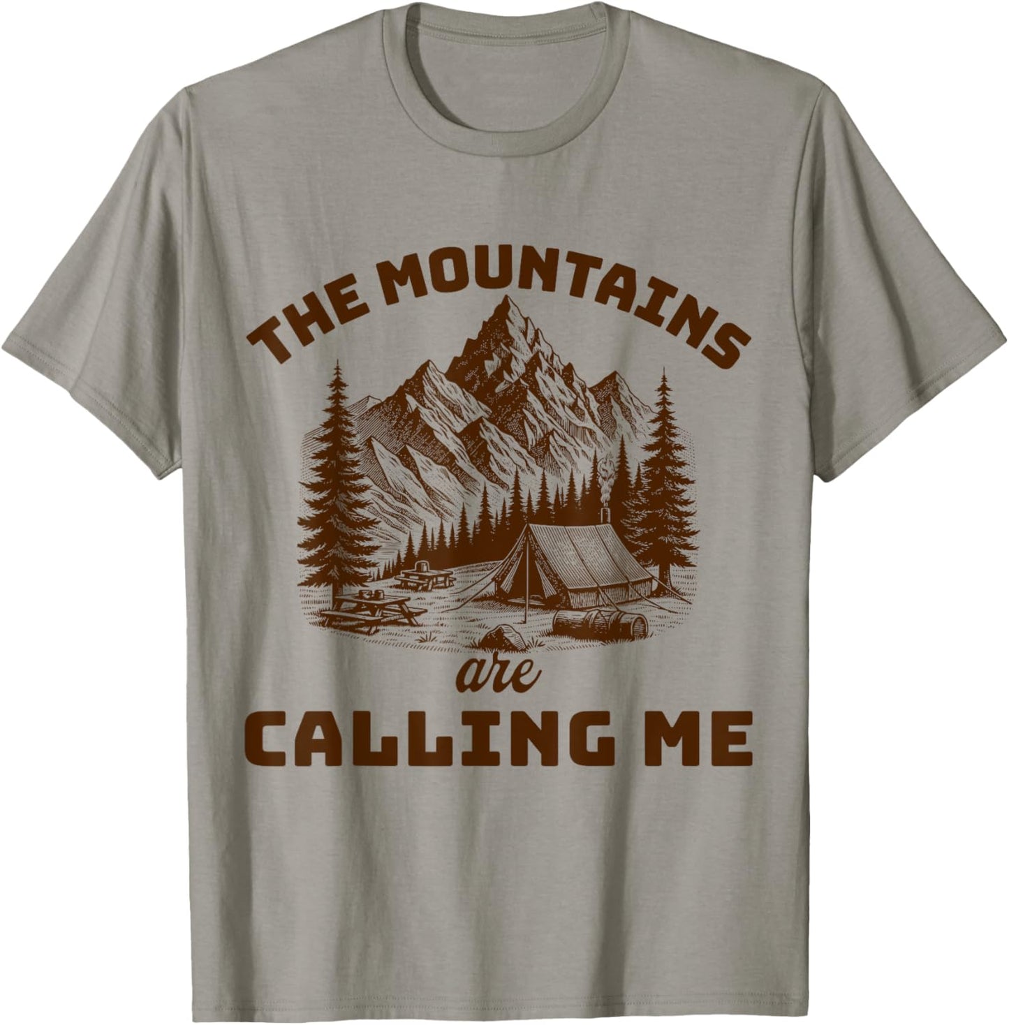 The Mountains are Calling Me Mountains Scenery T-Shirt - T-Shirt | Sand