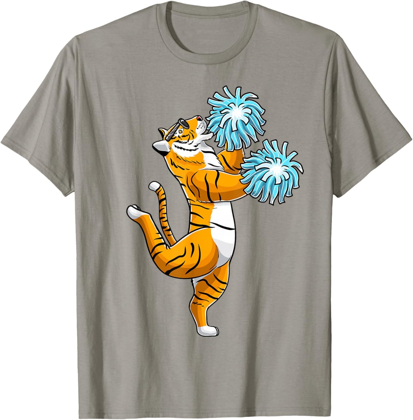 Cheerleading Tiger Cheerleader Cheer Flyer T-Shirt - T-Shirt | Sand