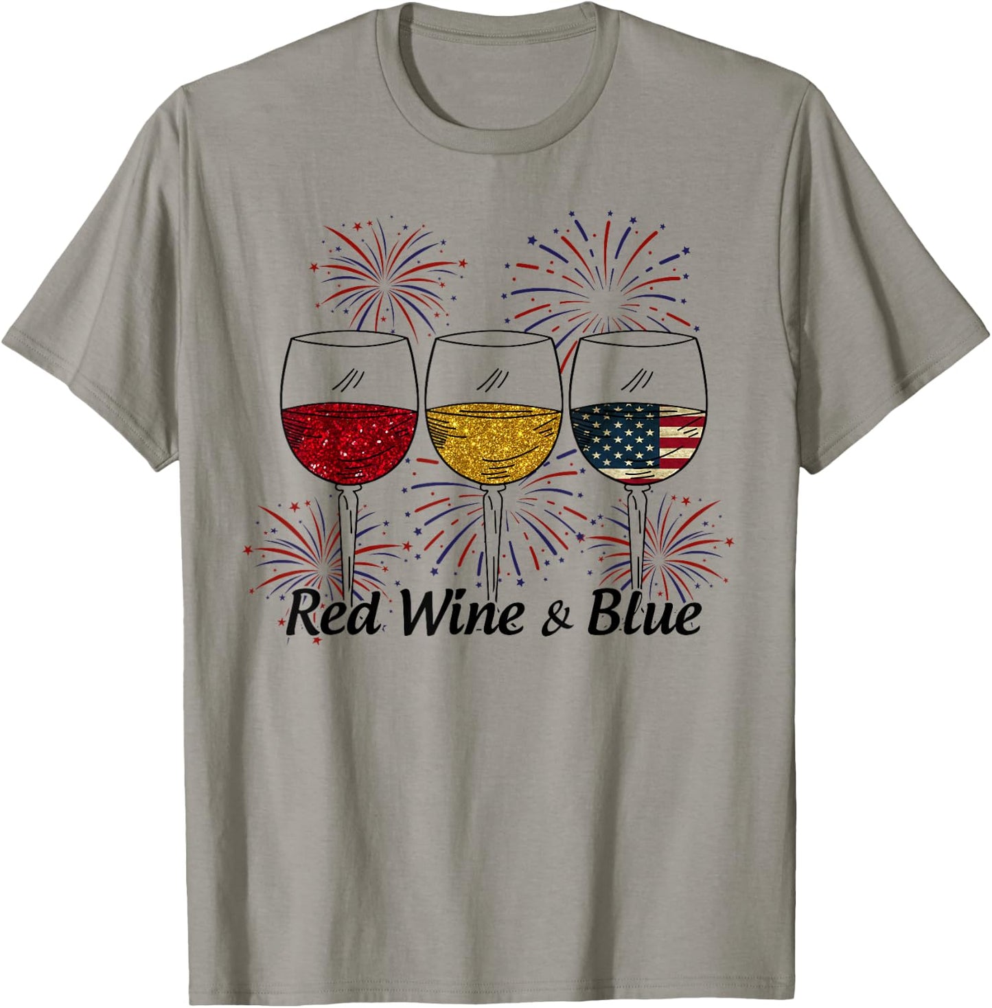 Red Wine & Blue T-Shirt - T-Shirt | Sand