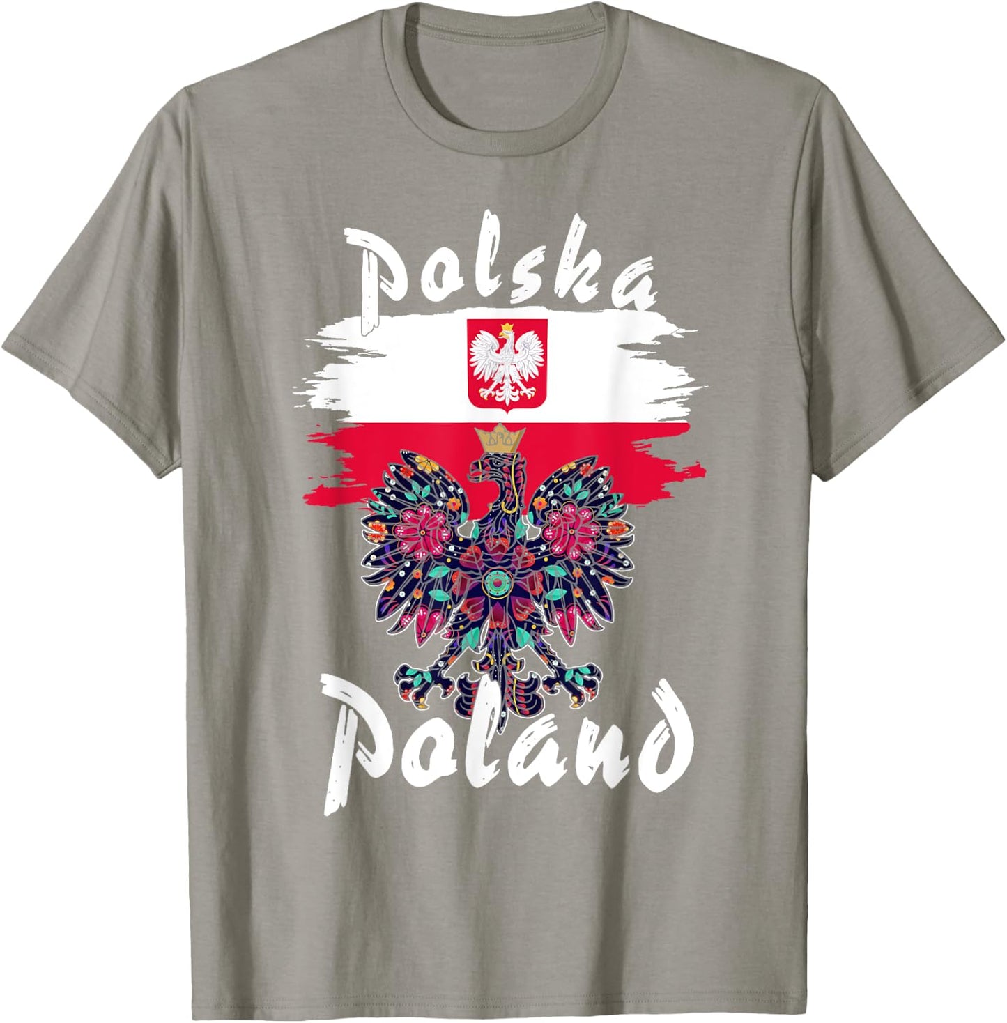 Polska Polish Flag Idea & Polish Folk Polish Eagle T-Shirt - T-Shirt | Sand